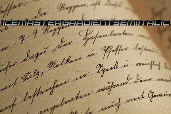 Icemaster Gradient Semi-Italic Example 1