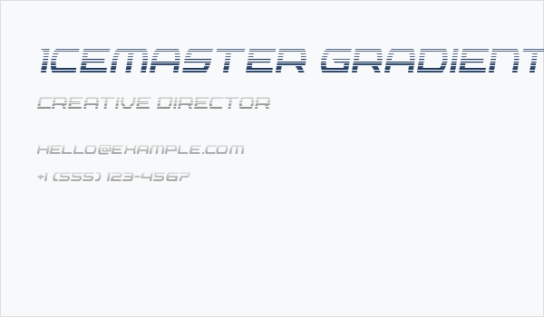 Icemaster Gradient Semi-Italic Business Card