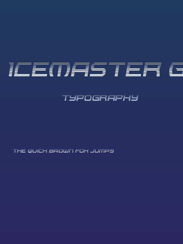 Icemaster Gradient Semi-Italic Poster