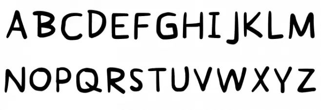Ices When Real Regular Font UPPERCASE