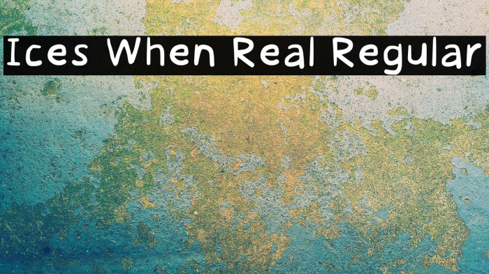 Ices When Real Regular Example 2