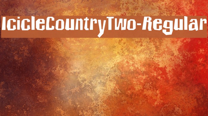 IcicleCountryTwo-Regular Example 2