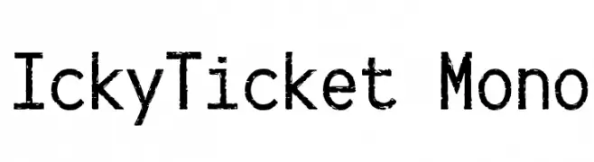IckyTicket Mono  Frei Schriftart Herunterladen