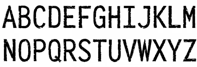 IckyTicket Mono Schriftart Groß