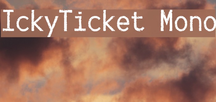 IckyTicket Mono Font examples