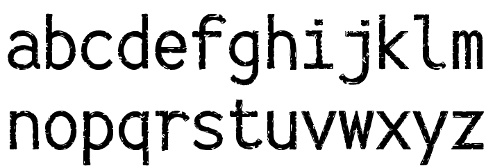 IckyTicket Mono Font LOWERCASE