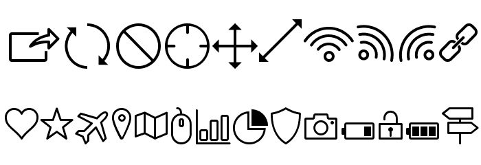 Icon-Works Regular Font OTHER CHARS