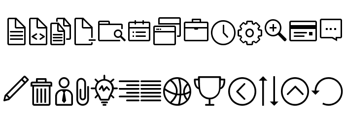 Icon-Works Regular Font LOWERCASE