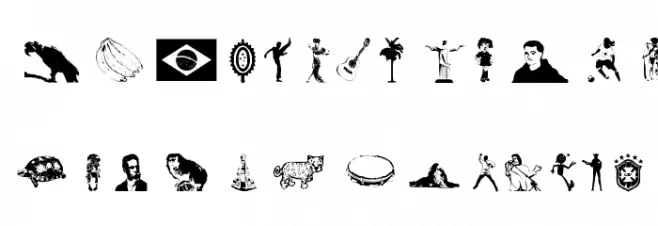 Icones do Brasil Font UPPERCASE