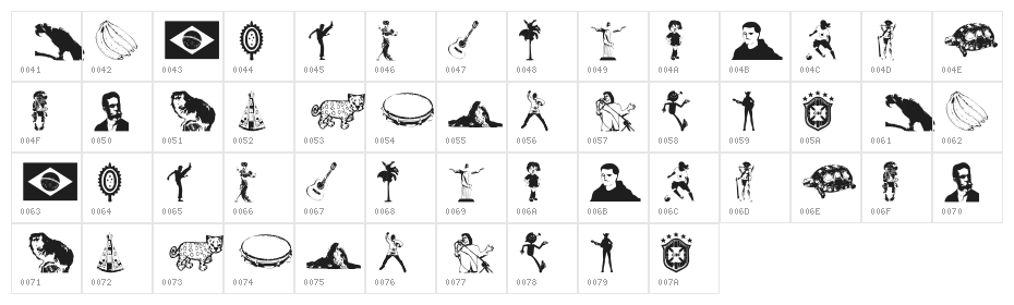 Icones do Brasil Character Map