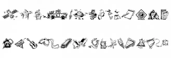 Iconettes फ़ॉन्ट लोअरकेस