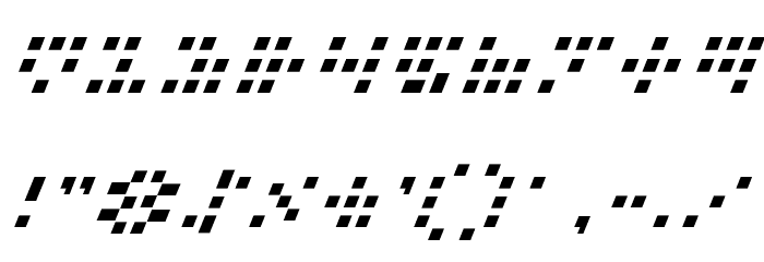Iconian Italic Font OTHER CHARS