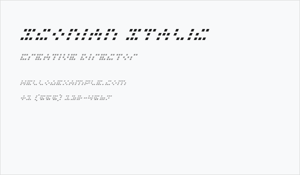 Iconian Italic Business Card