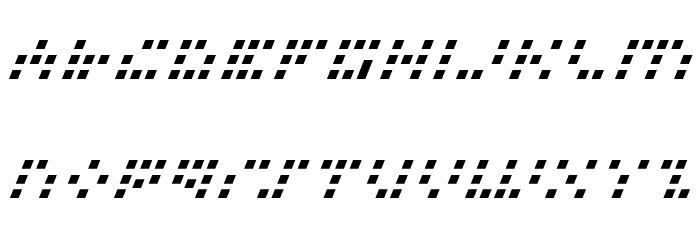 Iconian Italic Font LOWERCASE