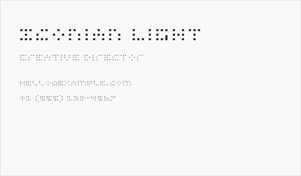 Iconian Light Business Card