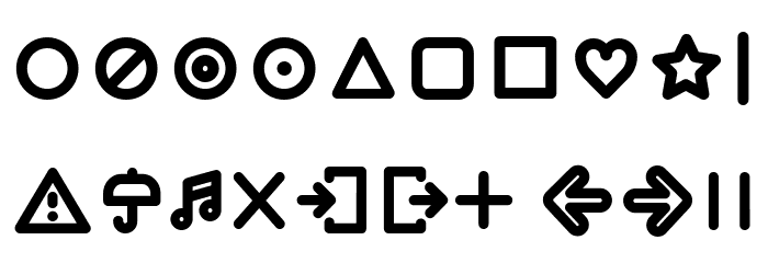 Iconic Pictograms Bold Font OTHER CHARS