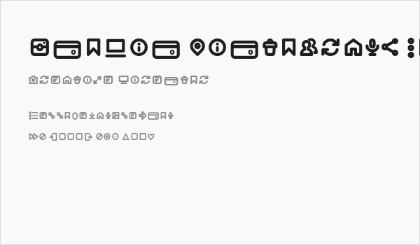 Iconic Pictograms Bold Business Card