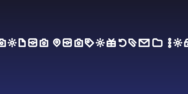 Iconic Pictograms Bold Social Header