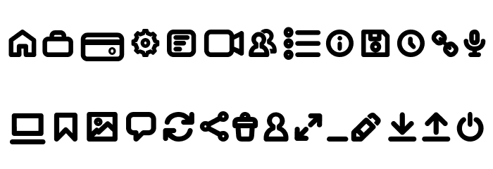 Iconic Pictograms Bold Font LOWERCASE