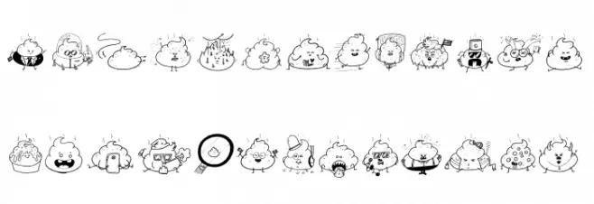 Iconic Poopies Polices MAJUSCULES