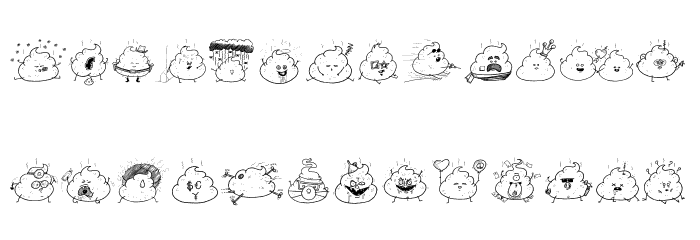 Iconic Poopies Font LOWERCASE