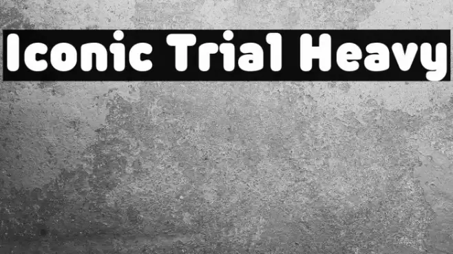 Iconic Trial Heavy Font examples