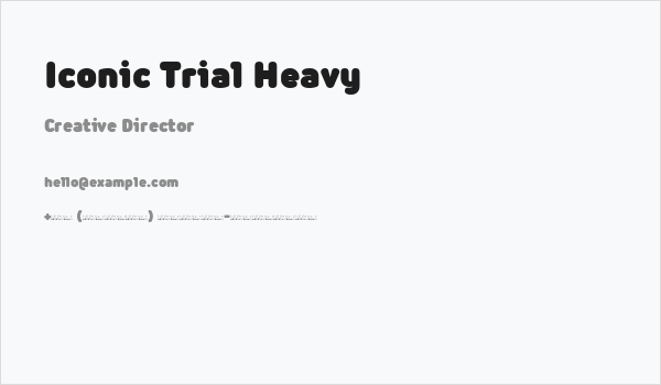 Iconic Trial Heavy Business Card