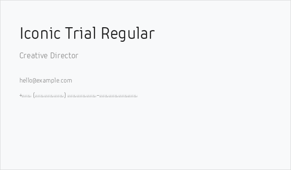 Iconic Trial Regular Business Card