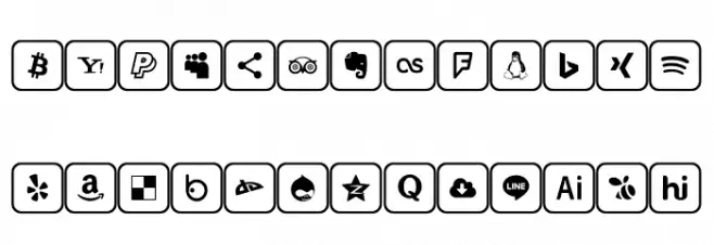 Icons 2019 Schriftart Groß