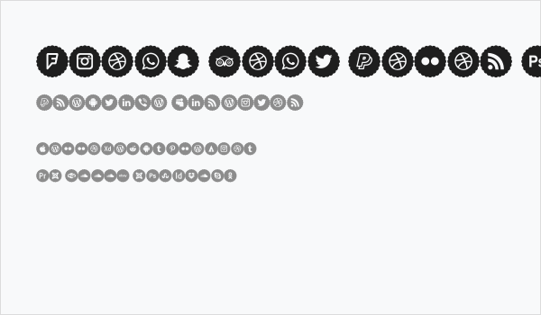 Icons Font Color 2019 Business Card