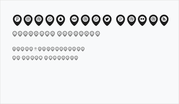 Icons Font Color Business Card