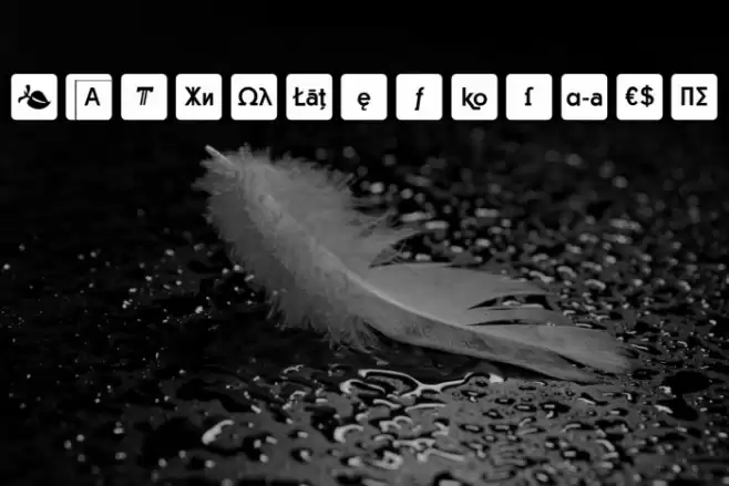 Icons OpenType Regular Font examples