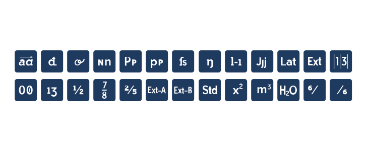 Icons OpenType Regular Lowercase