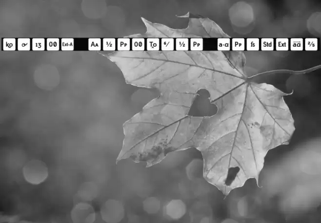 Icons OpenType Regular Font examples