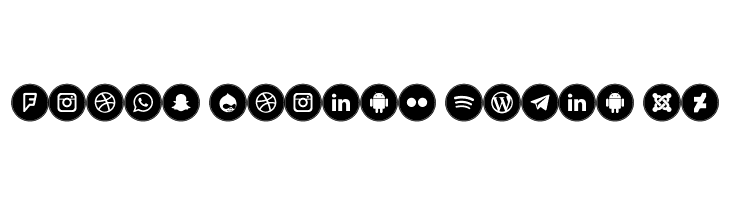 Icons Social Media 1 Font OTHER CHARS