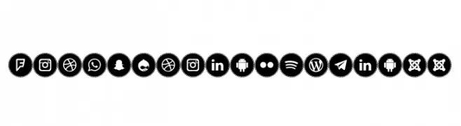 Icons Social Media 11  नि: शुल्क फ़ॉन्ट्स डाउनलोड