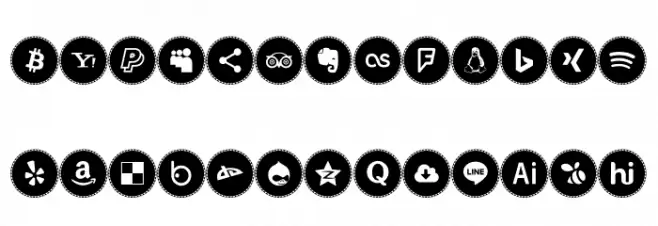 Icons Social Media 11 フォント 大文字