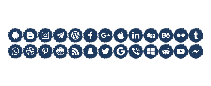 Icons Social Media 11 Lowercase