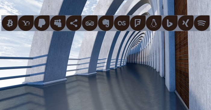 Icons Social Media 12 Font examples