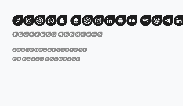 Icons Social Media 12 Business Card