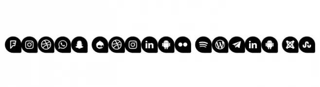 Icons Social Media 13  Frei Schriftart Herunterladen