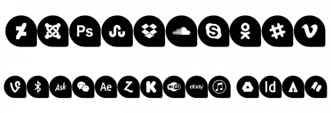 Icons Social Media 13 Font OTHER CHARS