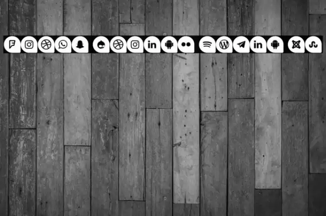 Icons Social Media 13 Font examples