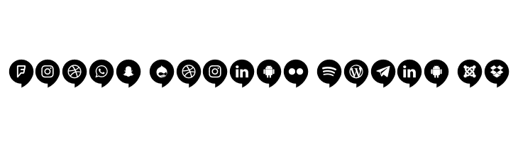 Icons Social Media 14  Free Fonts Download