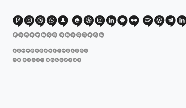 Icons Social Media 14 Business Card