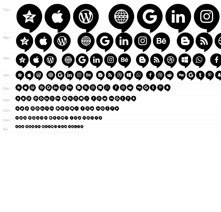 Icons Social Media 14 Waterfall