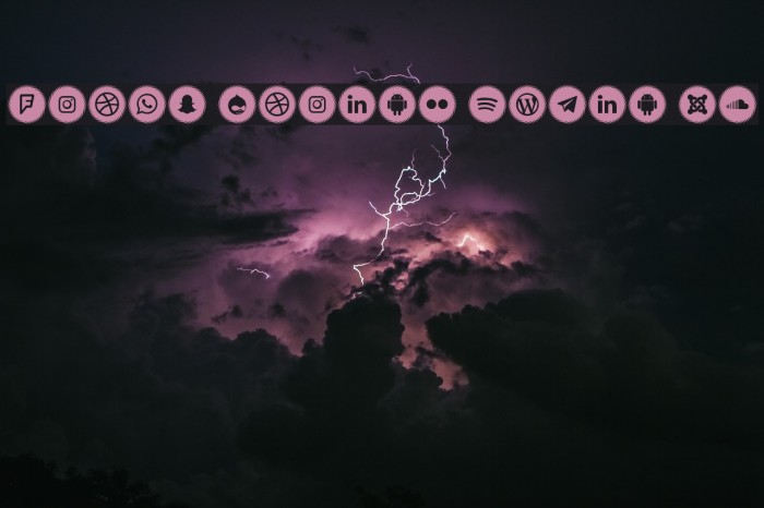 Icons Social Media 15 Font examples