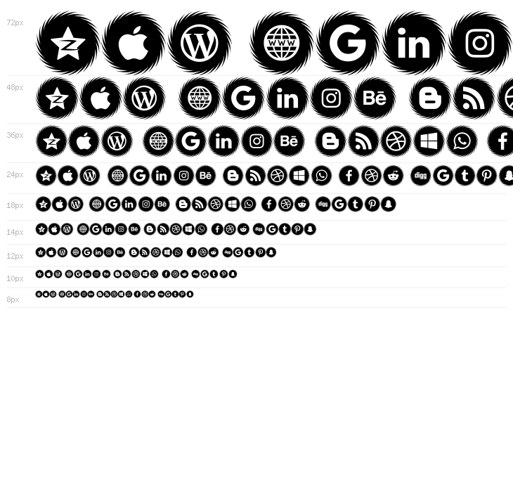 Icons Social Media 15 Waterfall