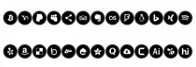 Icons Social Media 16 Fuentes MAYÚSCULAS