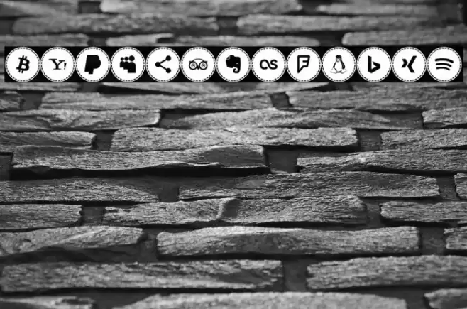 Icons Social Media 16 Font examples